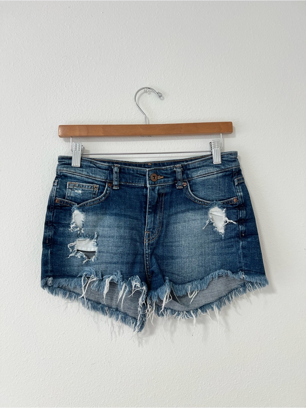 H&M Distressed Denim Shorts